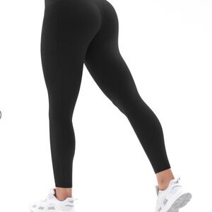 VertVie High Waisted Leggings. Crossover V Waist Butt Lift, Tummy Control, Sz S